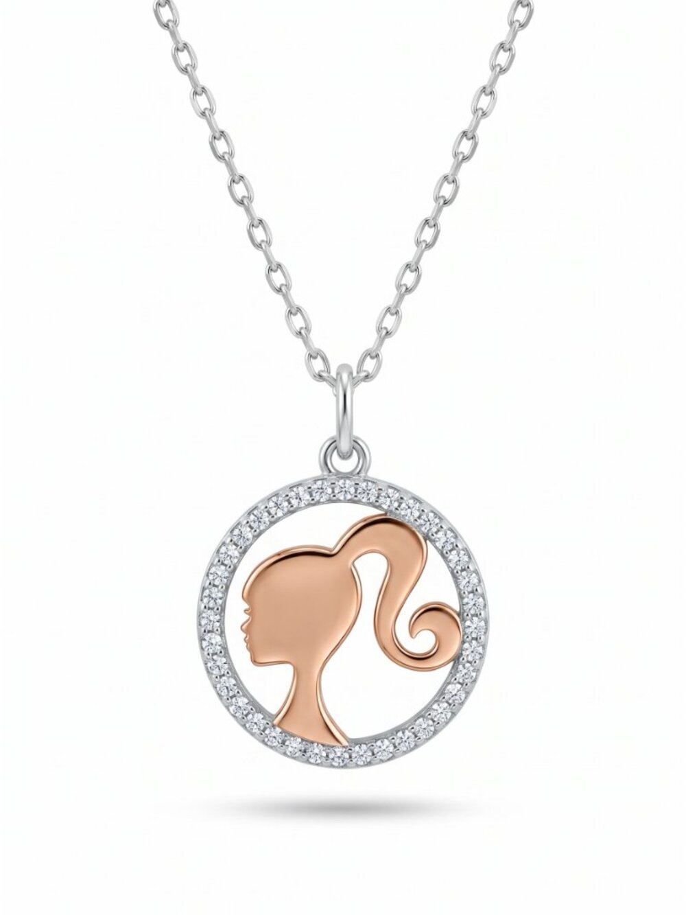 Barbie Silhouette Necklace, Charmed Aroma Barbiecore Collection